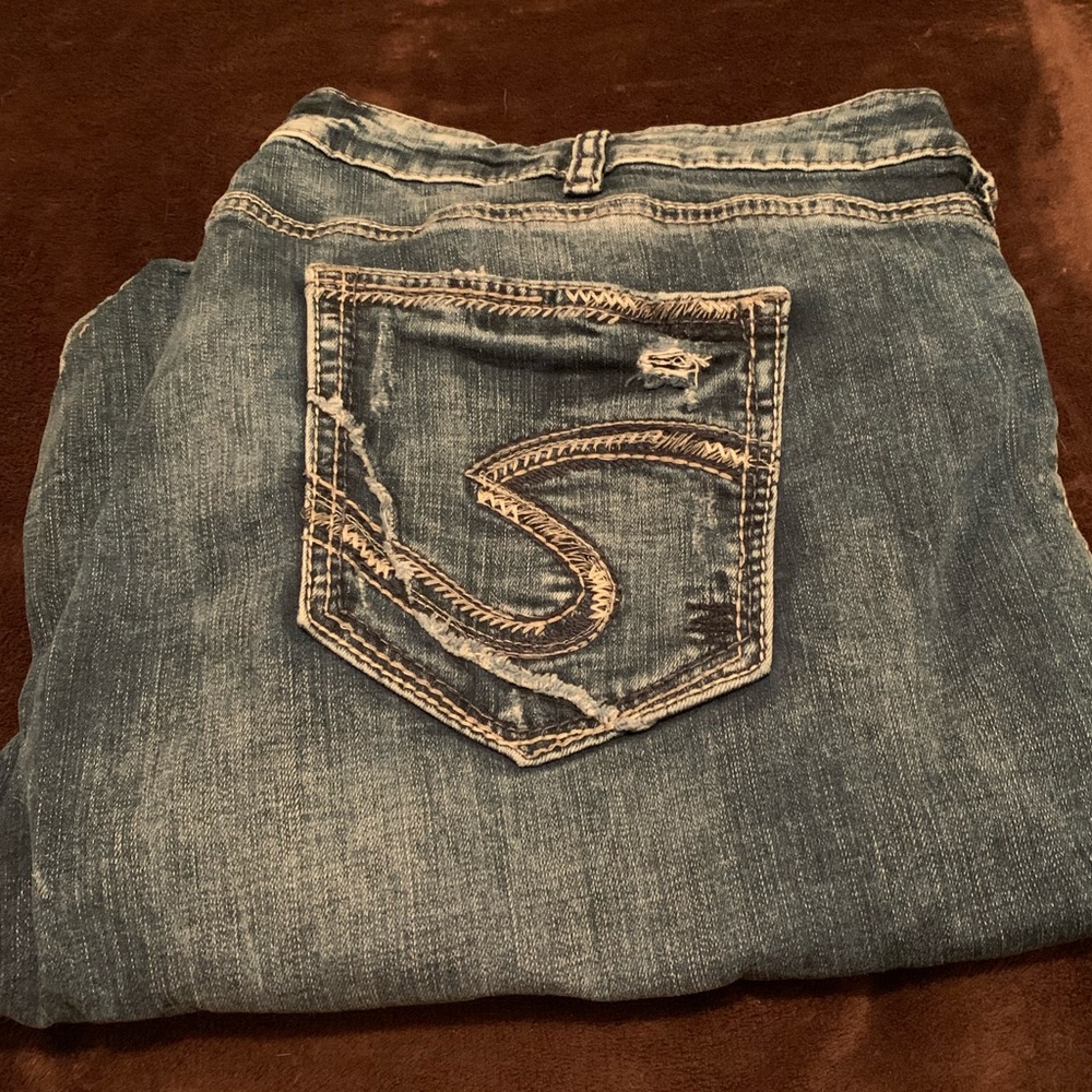Silver plus size jeans sales